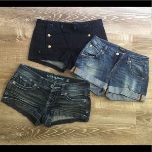 LOT of three denim shorts! See below for details
